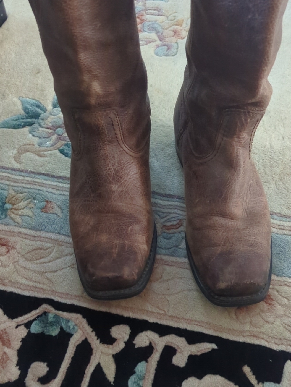 Men's Brown Leather Harley-Davidson Moto- Western Style Boots . Size 11.5